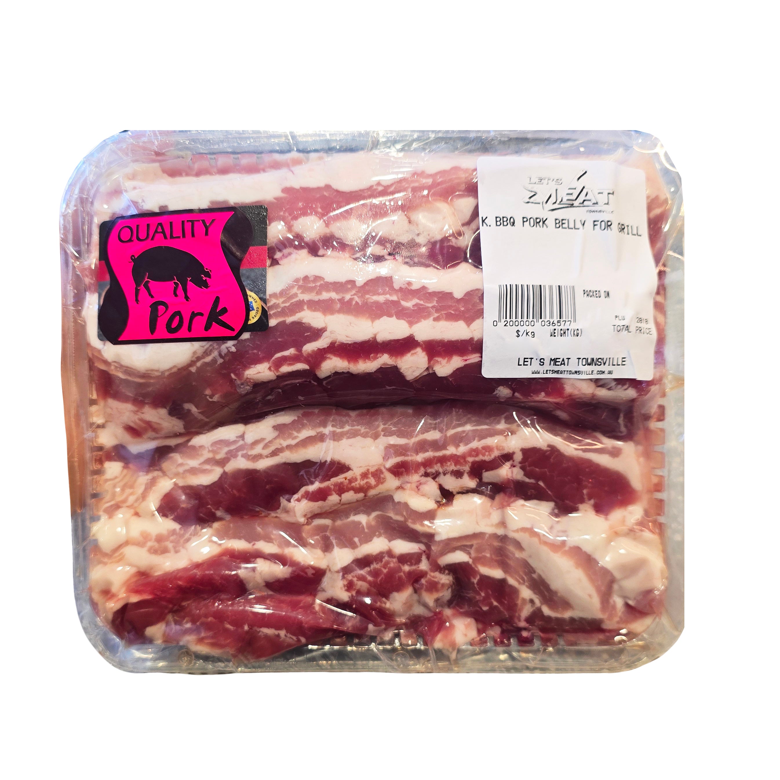LET'S MEAT K-BBQ Pork belly for grill 삼겹살 500g